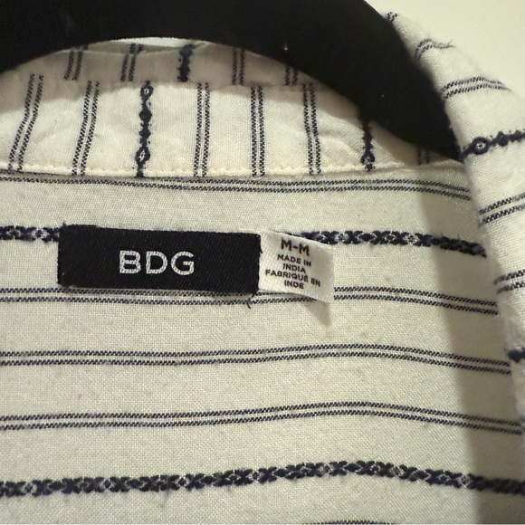 BDG Urban Outfitters Striped Tie-Front Boho Blouse M - Picture 3 of 4